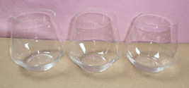 3 Crystal Pinot Noir Burgundy Red Wine Stemless Glasses Tumblers - £23.58 GBP