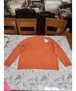 Carolyn Taylor Rust Orange Sweater Pullover Women&#39;s 1X Mock Neck Zipper ... - $27.71 CAD