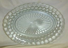 Bubble Blue Oval Platter Anchor Hocking Vintage 1940&#39;s - £23.34 GBP
