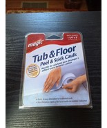 Magic Peel &amp; Stick Caulk Tub &amp; Floor WHITE 1-1/4&quot; x 5&#39; Bathtub Shower Wa... - $146.41 MXN