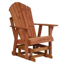 ADIRONDACK GLIDER CHAIR - Amish Red Cedar Outdoor Armchair - £598.74 GBP