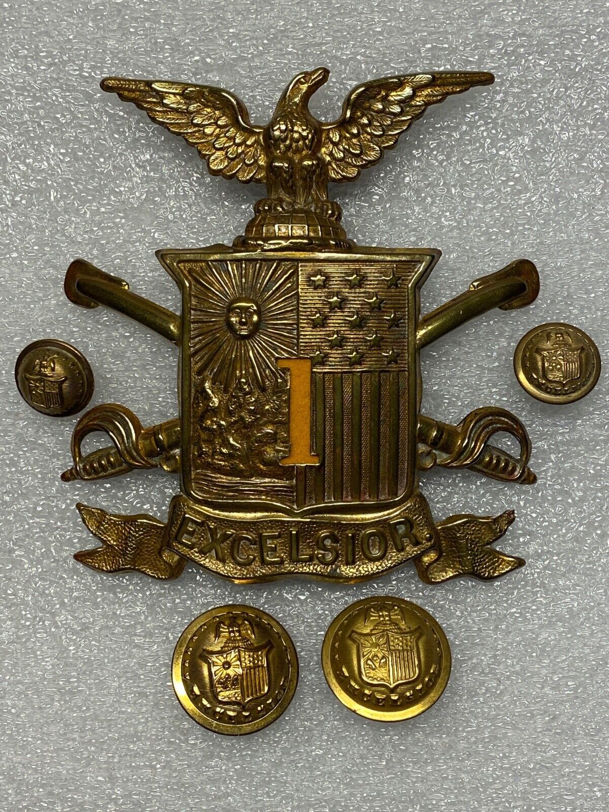 CIVIL WAR, NEW YORK, FIRST UNITED STATES VOLUNTEER CALVARY REGIMENT, SHA... - $110.00