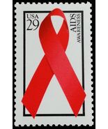 1993 29c AIDS Awareness, Ribbon Scott 2806 Mint F/VF NH - $0.99