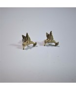 Vintage Brass Hummingbird Post Back Earrings 1/2&quot; - £19.68 GBP