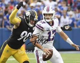 Tj Watt Signed Photo 8X10 Rp Autographed Pittsburgh Steelers Josh Allen Sack - £15.72 GBP