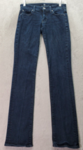 7 For All Mankind Jeans Womens Size 25 Blue Denim Cotton Pockets Straight Leg - £15.76 GBP