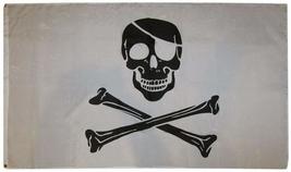 Trade Winds 3x5 Pirate White with White Patch Flag 5&#39; x 3&#39; Skull Skeleton Bones  - £3.91 GBP
