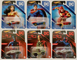 2022 6-PACK Hot Wheels DC Comics 1:64 Character Cars THE BATMAN superman Riddler - £33.26 GBP