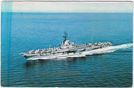 Military Postcard USS Ticonderoga CVS 14 Anti-Submarine Aircraft Carrier 1944 - £4.72 GBP