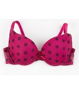 Hers By Herman Bra Pink With Black Polka Dots Size 38B Push Up Bra New - $24.65 CAD
