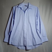 IZOD  Men&#39;s Stretch Regular Fit Long Sleeve Light Blue Dress Shirt Size ... - $14.85