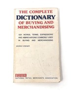 The Complete Dictionary of Buying and Merchandising [Paperback] Murray K... - $9.95