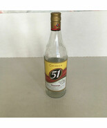 Empty Cachaca 51 alcohol bottle bar man cave decor craft supplies  - $19.75