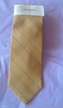 NWT VTG Bronze w/ Black Striped Diagonal Detail Bill Blass Neck Tie 100% Silk - $39.59