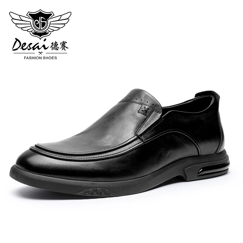 Shoes For Men Casual Easy Wear Loafers Men Genuine Leather Fashion Metal... - £112.55 GBP