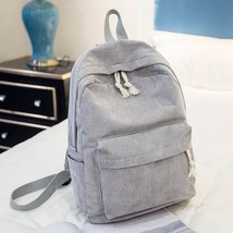 Backpa Women Velour Zipper Softback Solid Bag Fashion Soft Handle School Backpac - £22.07 GBP