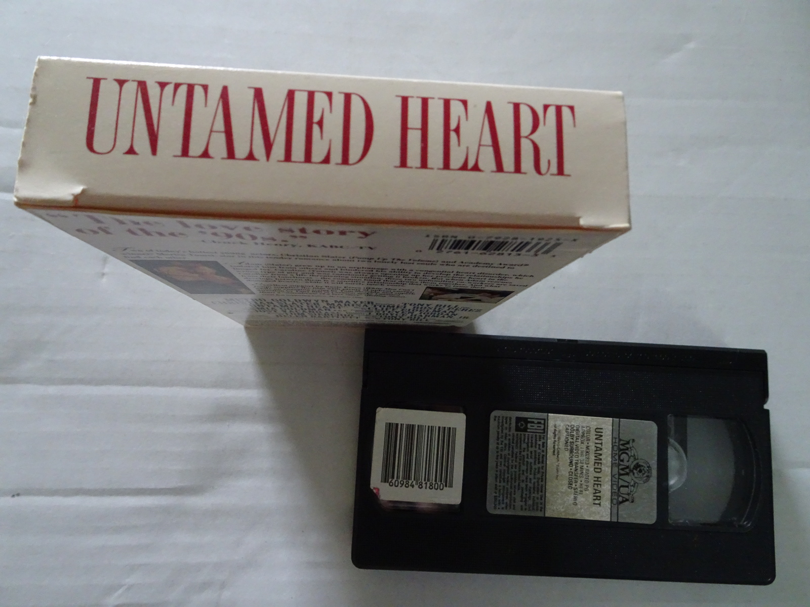 Untamed Heart VHS Tape starring Christian Slater, Marisa Tomei and ...