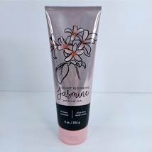 Night Blooming Jasmine Body Cream 8 oz Bath &amp; Body Works 24 Hour Moisture Shea - £14.06 GBP