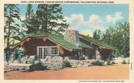 Lake Museum Fishing Bridge Campground Postcard Yellowstone National Park... - $2.11