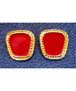 Avon Nautical Clip On Earrings Nickel Free ✿ 1990s VTG Red Bold Style Ro... - $337.75 MXN