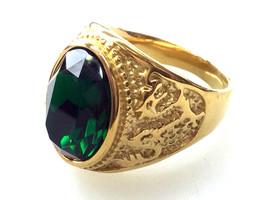 This is a perfect and unique style ring made of the emerald and gold 18K... - £23.97 GBP