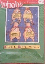 18 Reindeer Bumper Sticker Christmas Greeting Cards &amp; Envelopes Sealed New - £3.92 GBP