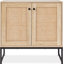 Best Choice Products 2-Door Rattan Storage Cabinet, Accent Furniture,, N... - $155.97