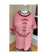 1980s red ringer love a student nurse t-shirt sz large H.Wolf&amp;Sons USA s... - $27.00