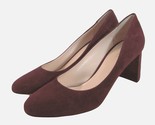 NEW Deimille Burgundy Suede Leather Heels Size 8.5 Italy 39 Red Pumps Shoe - $79.15