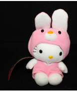VTG Sanrio Japan Hello Kitty Plush 16cm 6.25&quot; Pink Removable Rabbit Bunn... - £46.35 GBP