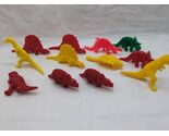 Lot Of (12) Dinosaur Toys Red Green Yellow Trex Triceratops 2" - $19.79