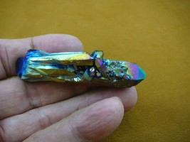 (R1-89) iridescent Aurora Crystal quartz titanium GEM gemstone Aura specimen - £18.45 GBP