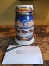 Budweiser Holiday Stein 2000 Holiday in the Mountains CS416 - $6.88