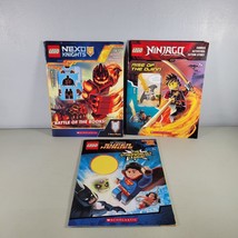 Lego Book Set Ninjago Nexo Knights Superheroes Activity Lot of 3 NO MINI-FIGS - £6.97 GBP