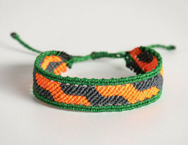 Friendship Bracelet Handmade Woven Bracelets for Men Orange Bracelets for Women - £20.73 GBP