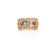18K Gold Multi Sapphire Band Ring - £2,311.30 GBP