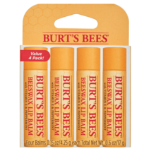 Burts Bees 100% Natural Origin Moisturizing Lip Balm, Original Beeswax, 4 Tube.. - $29.69