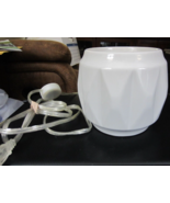 Yankee Candle White Ceramic Beveled Diamond Electric Wax Warmer #SPW-35 - £21.95 GBP