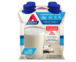 Atkins Advantage Shakes French Vanilla11.0fl oz x 4 pack - £16.77 GBP