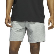 adidas Men&#39;s 7&quot; Essentials Americana Jersey Shorts Grey Heather-medium - £15.97 GBP