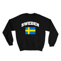 Sweden : Gift Sweatshirt Flag Chest Swedish Expat Country Patriotic Flags Travel - £22.82 GBP