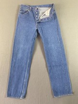 Levis 501XX Jeans Mens 30x30 Blue Button Fly Vintage 1999 USA 501-0115 Tag 33x32 - £78.07 GBP