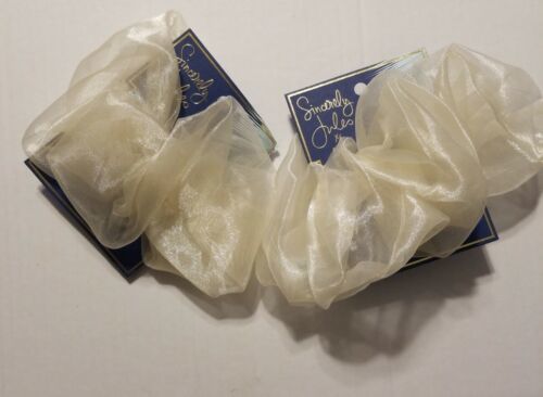 2  Hair Tie Sincerely Jules Scunci Cream Extra Large Accessories Scrunch... - $3.80