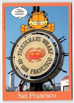 Garfield Cat Postcard San Francisco California Fisherman&#39;s Wharf Jim Davis 1978 - £14.94 GBP
