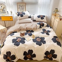 Black Floral Comforter Sets Full Women Girls White And Black Botanical Bedding S - £102.01 GBP