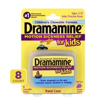 Dramamine Chewable Motion Sickness Relief for Kids, Grape 8 Ct Nausea Treatment+ - £16.06 GBP