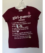Beautees girls &quot;Girl Power&quot; Burgundy t-shirt size XL_Used - €4,31 EUR