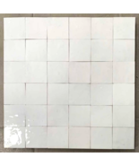 Moroccan White Glazed Clay tile, 1 box - £35.38 GBP+