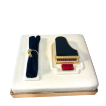 Estee Lauder 2000 Black &amp; Gold Grand Piano &amp; Bench Solid Perfume Compact... - $3,218.02 MXN