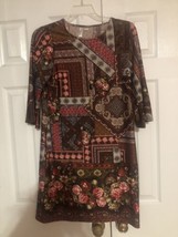 Tacer  Women 3/4 Sleeve  Multicolor Dress S - $29.69